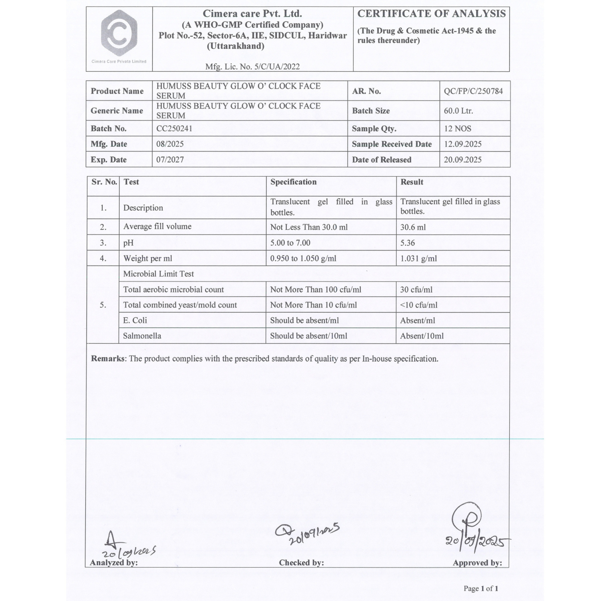 Glow'O Clock - 10% Niacinamide & Hyaluronic Acid Serum