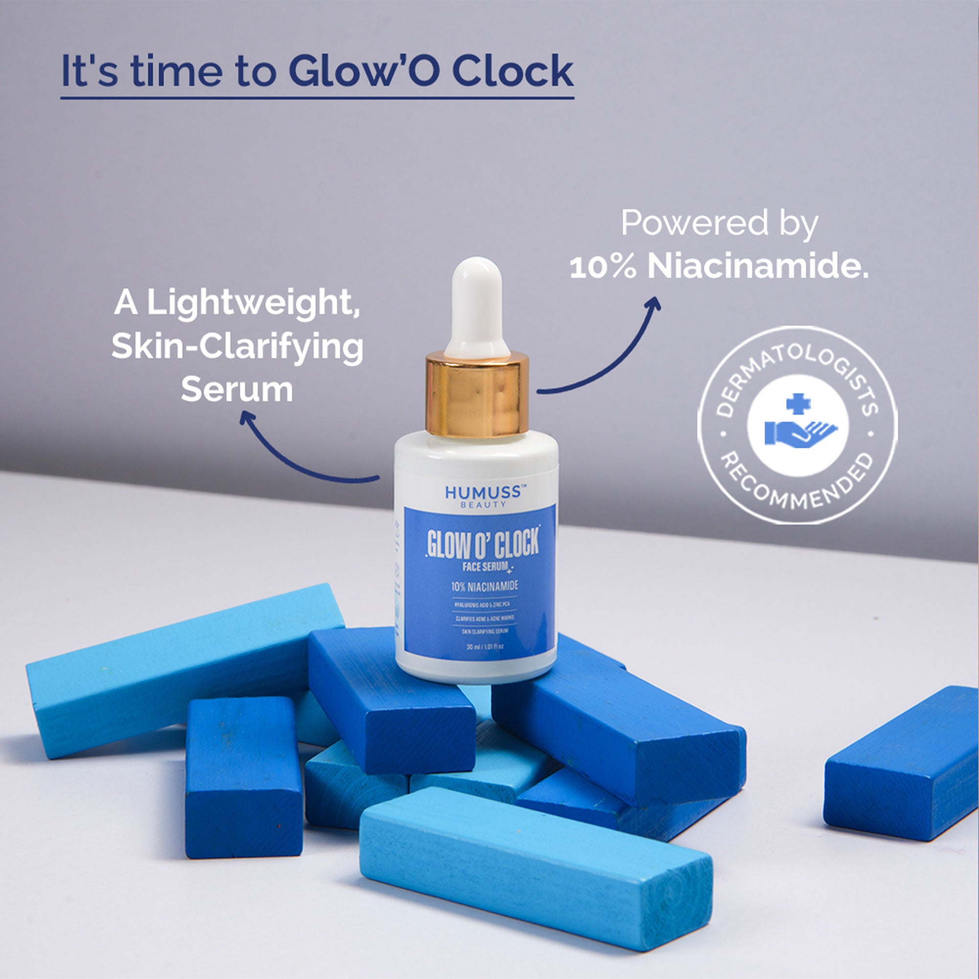 Glow'O Clock - 10% Niacinamide & Hyaluronic Acid Serum