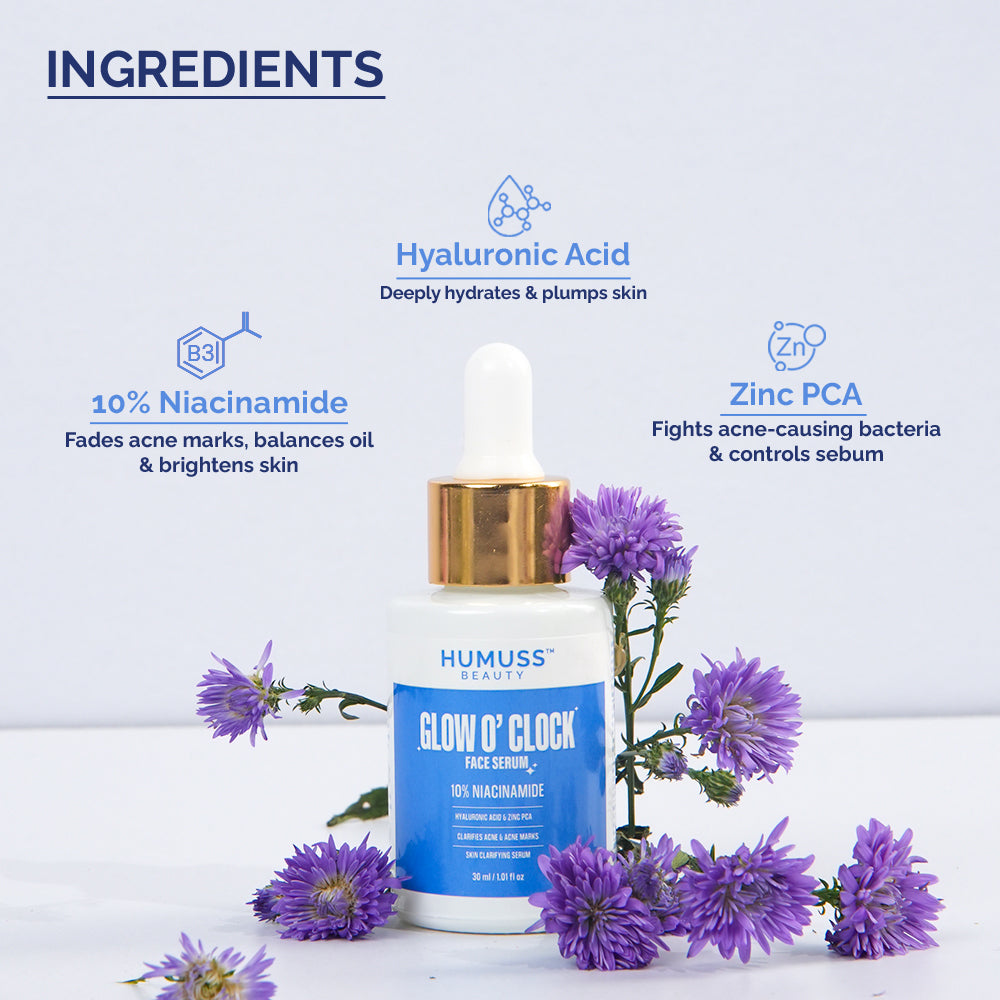 Glow'O Clock - 10% Niacinamide & Hyaluronic Acid Serum