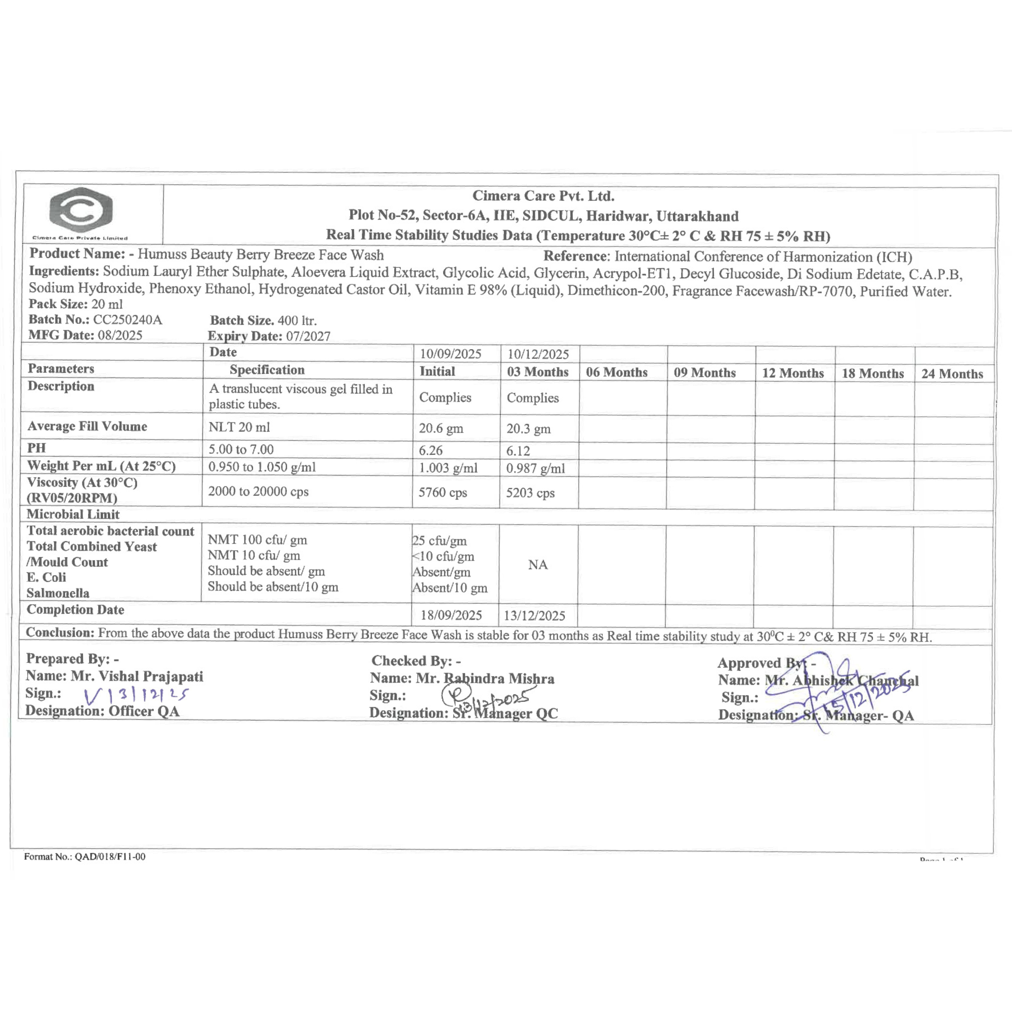 Berry Breeze - Mulberry & Hyaluronic Acid Face Wash