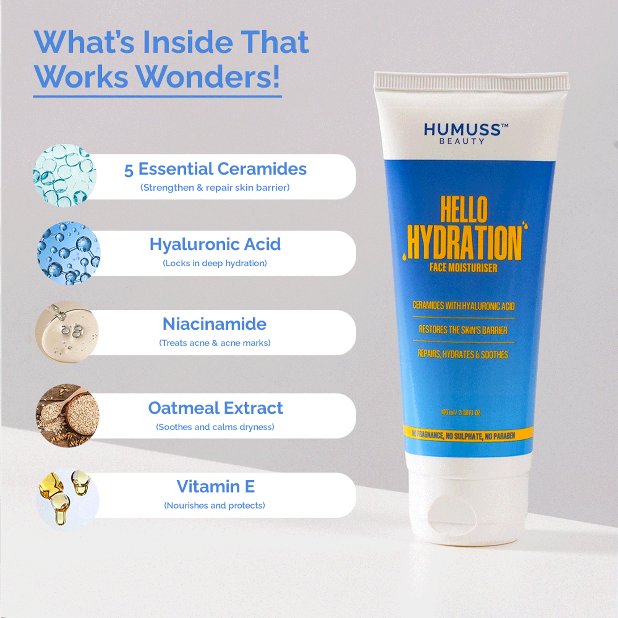 Hello Hydration - Ceramide & Hyaluronic Acid Face Moisturizer