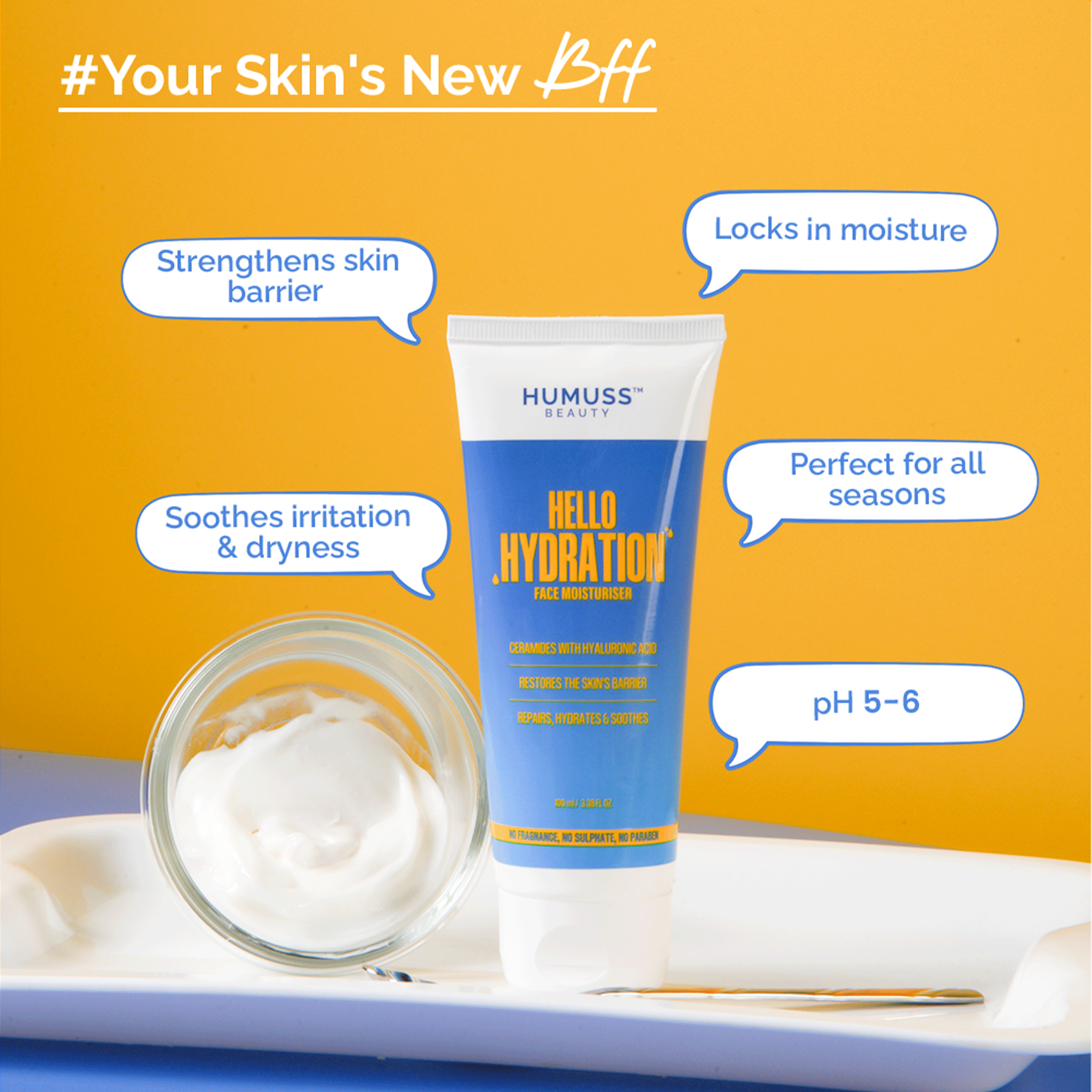 Hello Hydration - Ceramide & Hyaluronic Acid Face Moisturizer